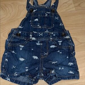 The Children's Place Blue Dinosaur Overalls